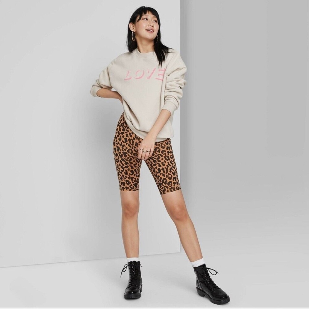 Women Biker Shorts- Wild Fable- Cheetah Leopard Print